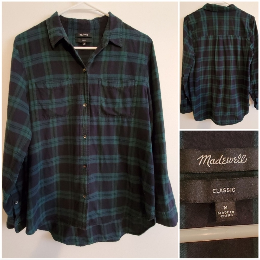 Madewell classic medium plaid flannel
